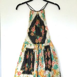 Ecote Bonita High-Neck Print Mini Dress NWOT